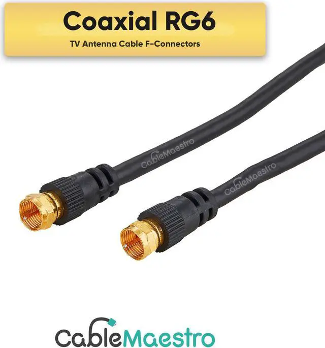 Main image of RG6 Coaxial Quad Cable Extension Coax Dual Shielded Wire Satellite TV Antenna
