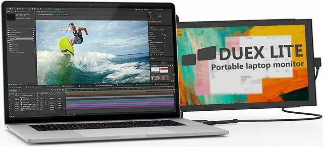 Alt view image 2 of 7 - DUEX Lite 12.5" Full HD Portable Laptop Secondary Screen Monitor - Gray