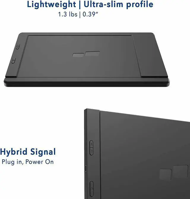 Alt view image 4 of 7 - DUEX Lite 12.5" Full HD Portable Laptop Secondary Screen Monitor - Gray