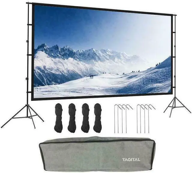 Main image of Projector Screen with Stand 120 inch 16:9 HD 4K Outdoor Indoor Projection Screen