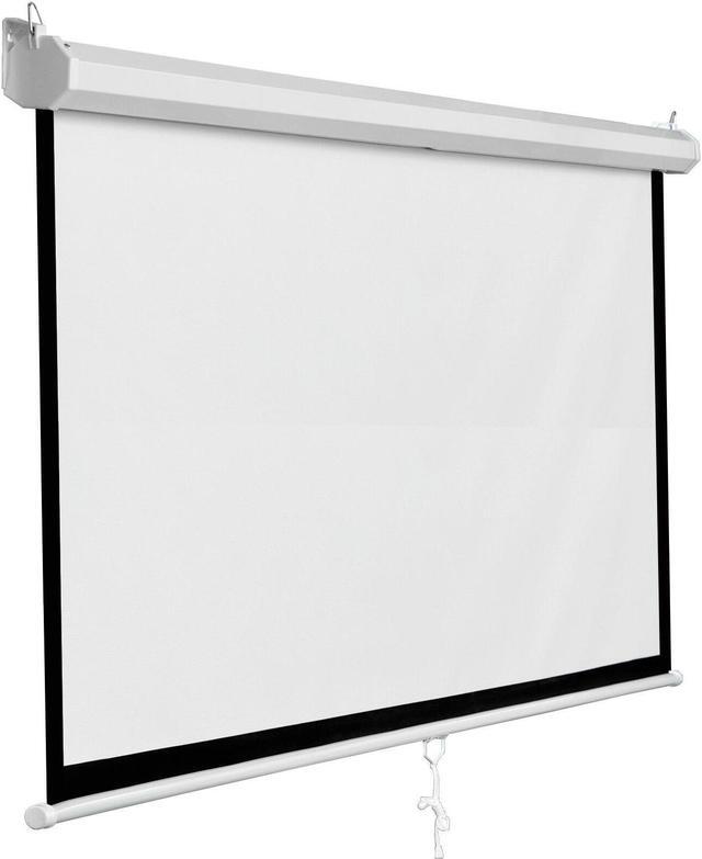 Alt view image 2 of 5 - 119" Manual Pull Down Projector Projection Screen Home Theater Movie 84"x84"