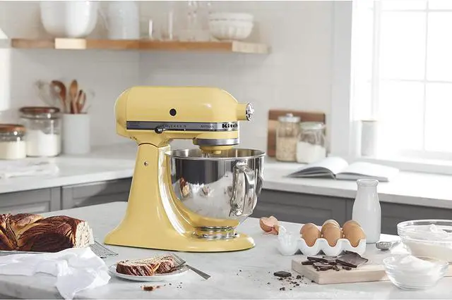 Alt view image 3 of 4 - KitchenAid 5-Quart Artisan Tilt-Head Stand Mixer | Majestic Yellow