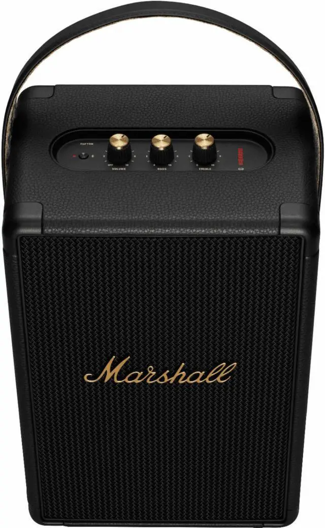 Alt view image 4 of 6 - Marshall - Tufton Portable Bluetooth Speaker - Black & Brass