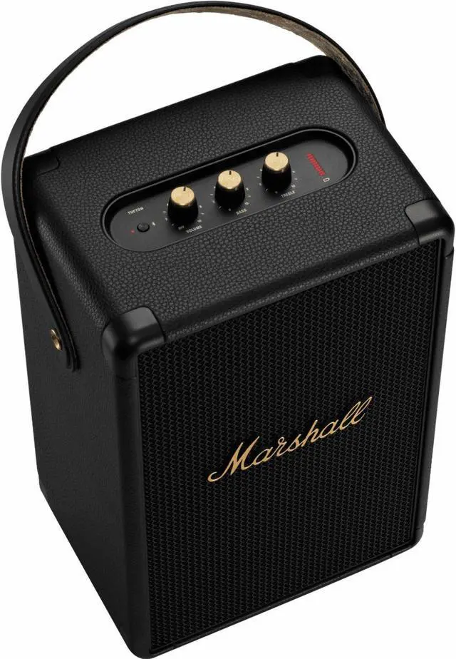 Alt view image 3 of 6 - Marshall - Tufton Portable Bluetooth Speaker - Black & Brass