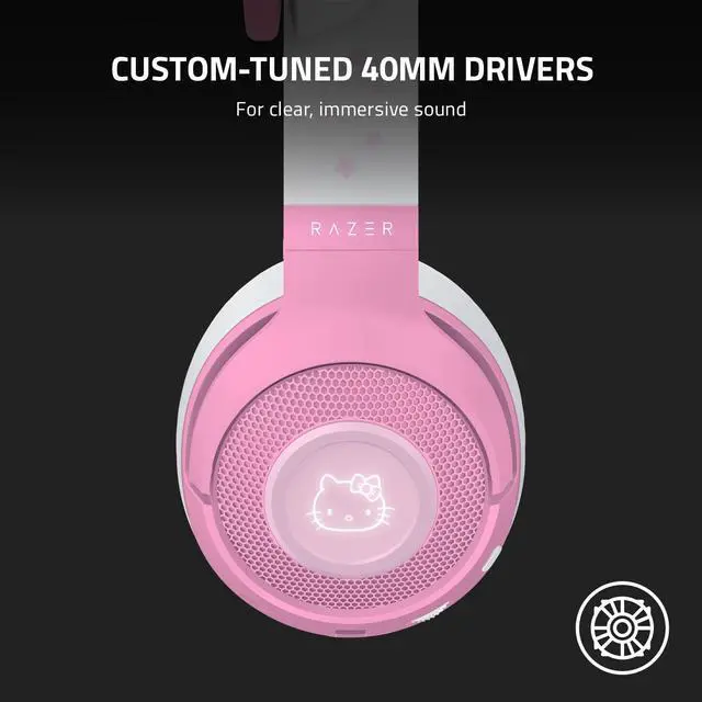 Alt view image 5 of 7 - KRAKEN HELLO KITTY EDITION WIRELESS HEADSET WITH CHROMA RGB LIGHTING - PINK