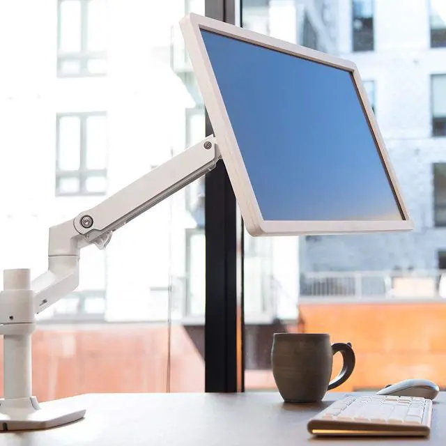 Alt view image 3 of 7 - Ergotron  LX Single Monitor Arm, VESA Desk Mount  for Monitors Up to 34 Inches, 7 to 25 lbs  White
