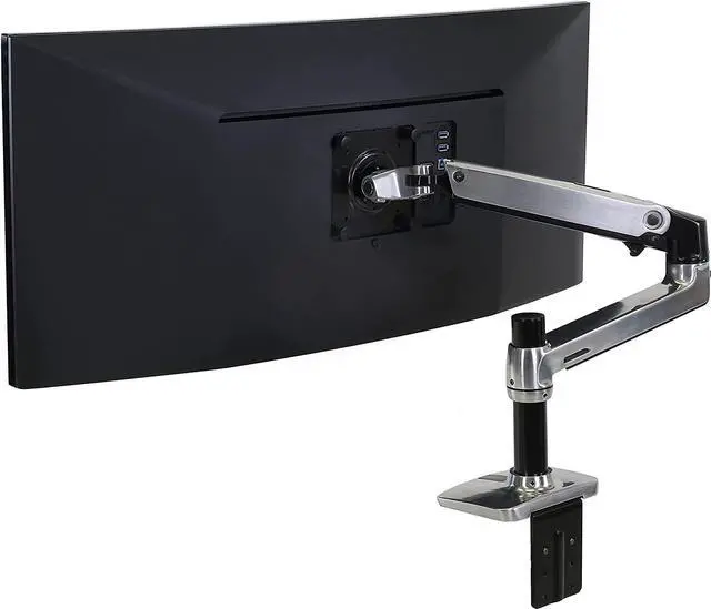 Main image of Ergotron  LX Single Monitor Arm, VESA Desk Mount  for Monitors Up to 34 Inches, 7 to 25 lbs  Polished Aluminum