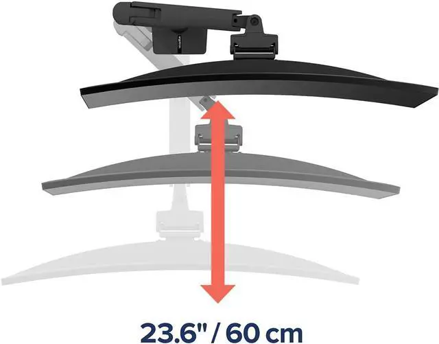 Alt view image 5 of 6 - Ergotron  HX Single Ultrawide Monitor Arm, VESA Desk Mount  for Monitors Up to 49 inches, 20 to 42 lbs, Less Than 6 Inch Display Depth  Matte Black