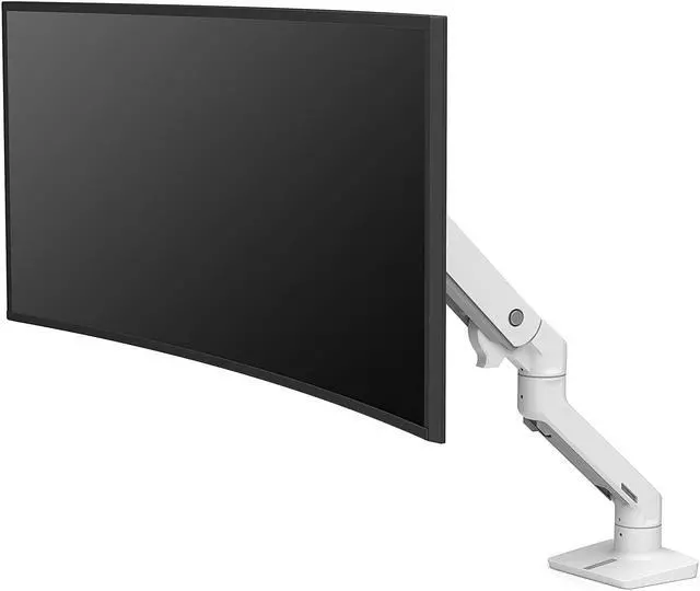 Alt view image 2 of 6 - Ergotron  HX Single Ultrawide Monitor Arm, VESA Desk Mount  for Monitors Up to 49 inches, 20 to 42 lbs, Less Than 6 Inch Display Depth  White