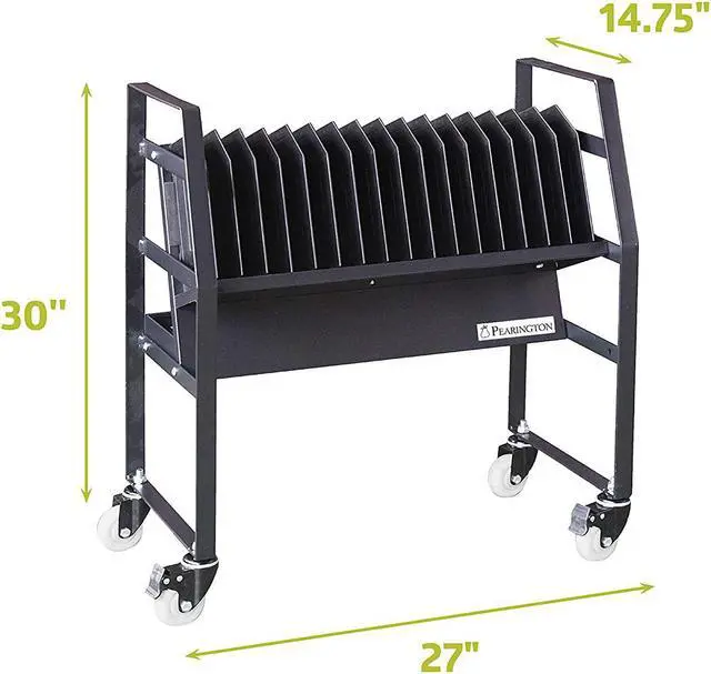 Alt view image 3 of 6 - 16 Device Mobile Open Charging Cart for iPads, Chromebooks and Laptop Computers, Compatible with Any Screen Size, Easy Access Slots, Removable Dividers, Small Footprint, Surge Protection