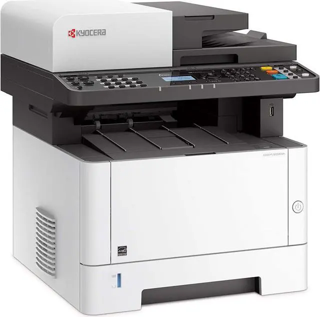 Alt view image 3 of 6 - Kyocera ECOSYS M2040dn, Monochrome Multifunctional Laser Printer (Print/Copy/Scan), 42ppm, Up to Fine 1200 dpi, Duplex, Mobile Print, 5 Line LCD Screen w/Hard Key Panel, Gigabit Ethernet, USB, 512 MB