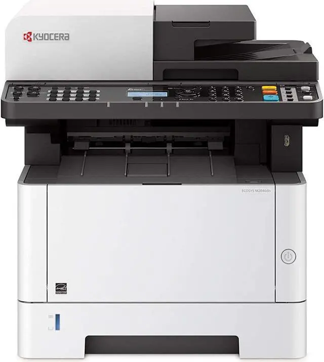 Main image of Kyocera ECOSYS M2040dn, Monochrome Multifunctional Laser Printer (Print/Copy/Scan), 42ppm, Up to Fine 1200 dpi, Duplex, Mobile Print, 5 Line LCD Screen w/Hard Key Panel, Gigabit Ethernet, USB, 512 MB