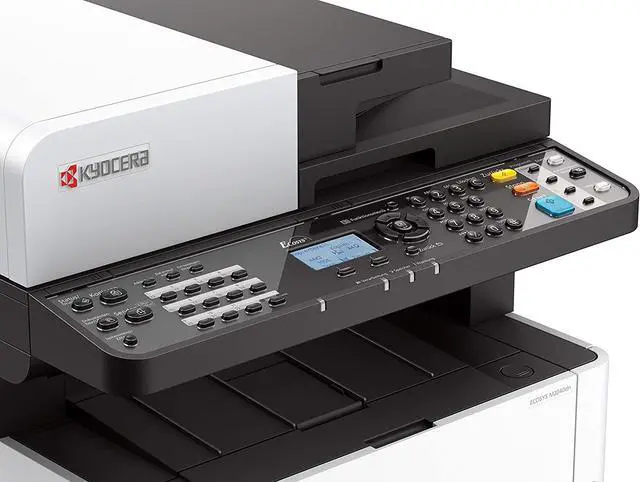 Alt view image 5 of 6 - Kyocera ECOSYS M2040dn, Monochrome Multifunctional Laser Printer (Print/Copy/Scan), 42ppm, Up to Fine 1200 dpi, Duplex, Mobile Print, 5 Line LCD Screen w/Hard Key Panel, Gigabit Ethernet, USB, 512 MB