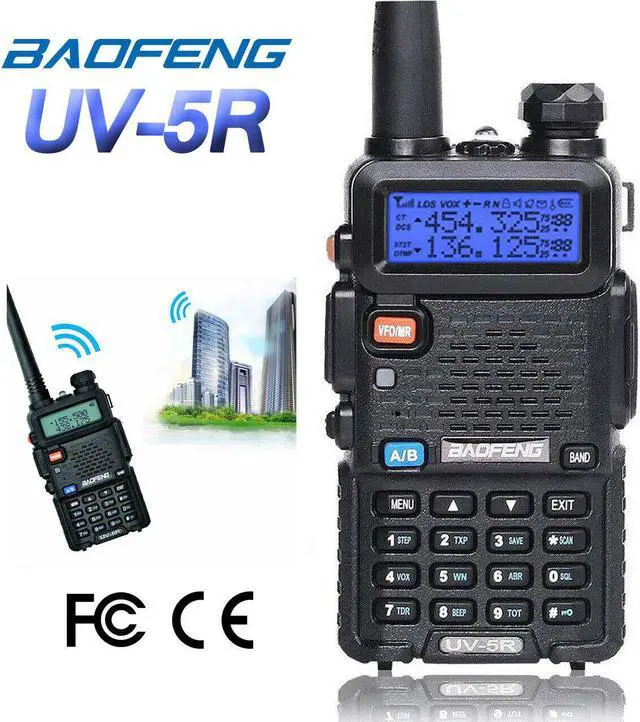 Alt view image 3 of 5 - Baofeng UV-5R VHF UHF Dual-Band Ham 5W Portable Two-way Radio Walkie Talkie