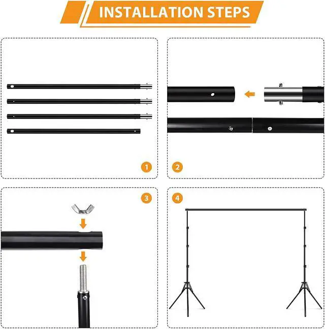 Alt view image 7 of 7 - Projector Screen with Stand: 120 inch Portable Indoor Outdoor Projector Screen Fordable & Wrinkle-Free Outdoor Movie Screen with Carry Bag for Home Theater Camping and Recreational Events