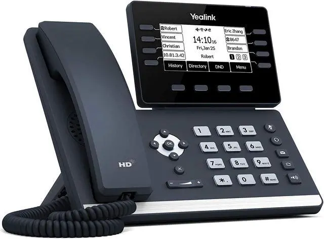 Alt view image 2 of 2 - Yealink T53W IP Phone, 12 VoIP Accounts. 3.7-Inch Graphical Display. USB 2.0, 802.11ac Wi-Fi, Dual-Port Gigabit Ethernet, 802.3af PoE