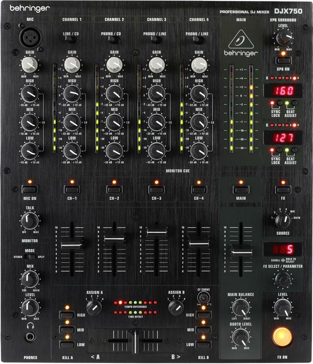 Behringer Pro Mixer DJX750 4-channel DJ Mixer