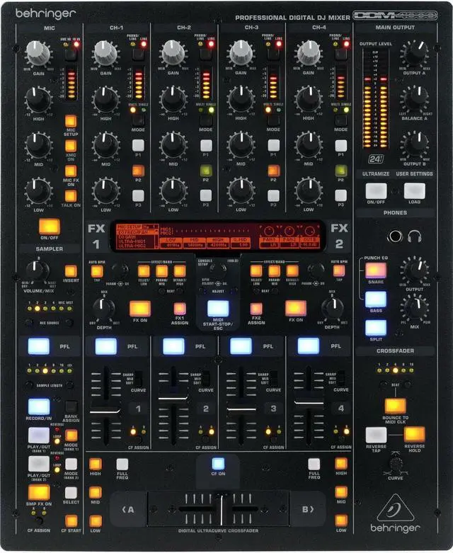 Alt view image 2 of 2 - Behringer Digital Pro Mixer DDM4000 5-channel DJ Mixer