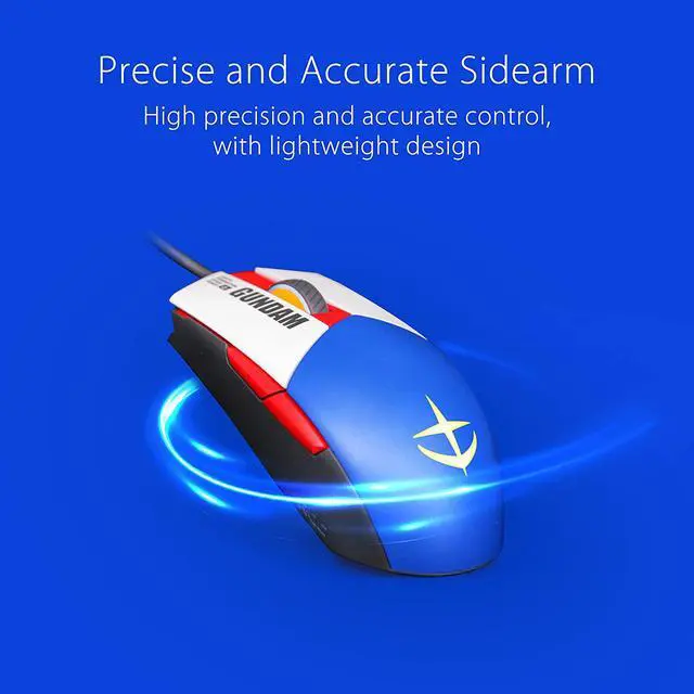 Alt view image 3 of 6 - ROG Strix Impact II Gundam Edition Gaming Mouse (Limited Edition, Push-Fit Hot Swappable Switches, Aura Sync RGB Lighting, 79g Lightweight Design, Ergonomic, Soft-Rubber Cable)