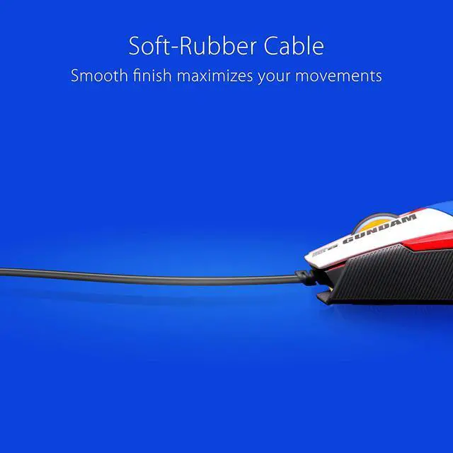 Alt view image 5 of 6 - ROG Strix Impact II Gundam Edition Gaming Mouse (Limited Edition, Push-Fit Hot Swappable Switches, Aura Sync RGB Lighting, 79g Lightweight Design, Ergonomic, Soft-Rubber Cable)