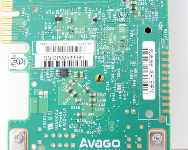 Alt view image 3 of 4 - LSI 9400-16i SAS SATA HBA CARD 12 Gbps PCIe NVME 16 Port Tri-Mode HDD Controller