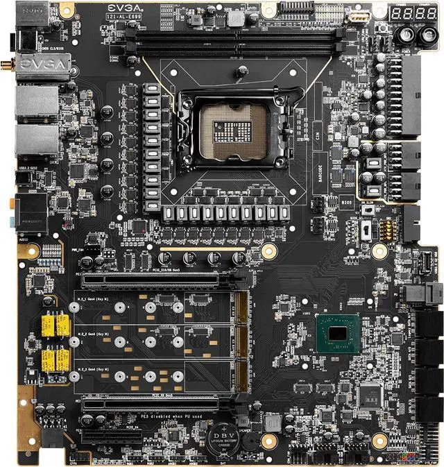 Alt view image 4 of 16 - EVGA Z690 Dark K|NGP|N, 121-AL-E699-KR, LGA 1700, Intel Z690, PCIe Gen5, SATA 6Gb/s, 2.5Gb/s LAN, WiFi6E/BT5.2, USB 3.2 Gen2x2, M.2, U.2, EATX, Intel Motherboard