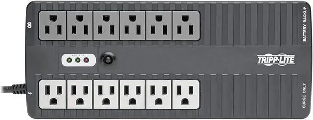 Alt view image 2 of 6 - Tripp Lite 750VA UPS Desktop Battery Back Up, 12 Outlet, 450W 120V Standby, Ultra-Compact, USB