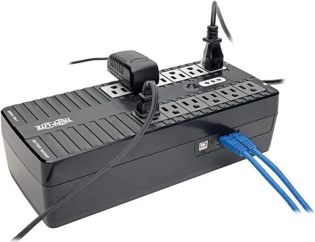 Alt view image 3 of 6 - Tripp Lite 750VA UPS Desktop Battery Back Up, 12 Outlet, 450W 120V Standby, Ultra-Compact, USB