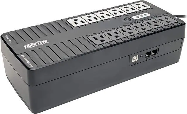 Main image of Tripp Lite 750VA UPS Desktop Battery Back Up, 12 Outlet, 450W 120V Standby, Ultra-Compact, USB