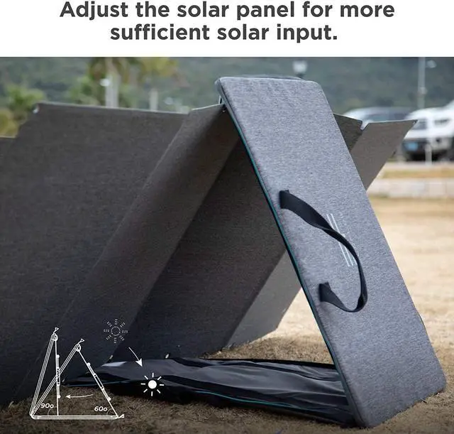 Alt view image 4 of 6 - Solar Generator DELTA 1260Wh with 160W Solar Panel, 6 X 1800W (3300W Surge) AC Outlets, Portable Power Station for Outdoors Camping RV High-Power Appliances Emergency