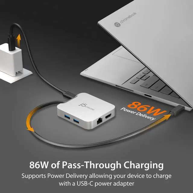 Alt view image 6 of 7 - j5create 4K60 Elite USB-C PD Multi-Port Adapter