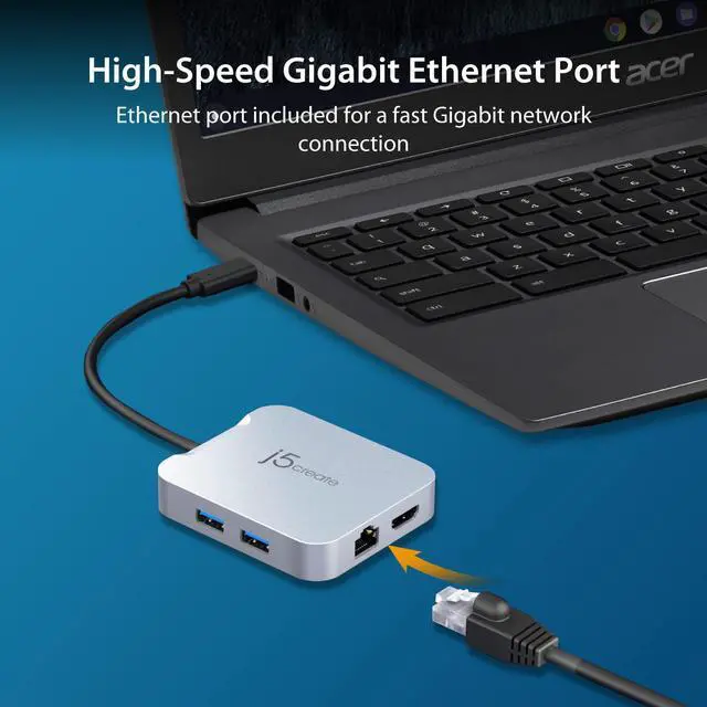 Alt view image 7 of 7 - j5create 4K60 Elite USB-C PD Multi-Port Adapter