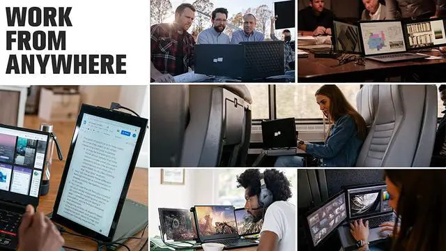 Alt view image 4 of 6 - Portable Monitor for Laptops,12.5 Inch Full HD IPS Screen Extender,USB-A/USB-C Plug and Play,Windows/Android/Mac/Switch Compatible (One Trio Monitor Plus Kickstand)