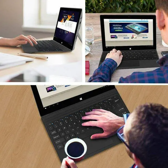 Alt view image 7 of 7 - Type Cover For Microsoft Surface Pro 7 6 5 4 3 Slim Wireless Bluetooth Keyboard