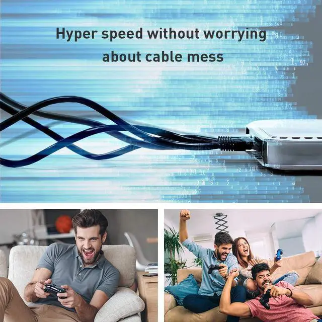 Alt view image 2 of 6 - Cat8 Ethernet Cable 100ft, Indoor & Outdoor LAN Cable 26AWG Heavy Duty Waterproof Networking Patch Cable Shielded Durable Gold Plated RJ45 Connector for Router Modem Gaming PC TV PS4 Mac Laptop Xbox