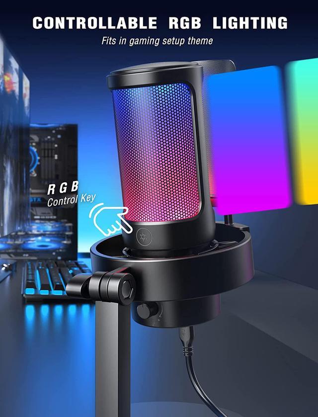 Fifine AMPLIGAME A8 USB Gaming Microphone RGB (PC/PS4/PS5) - Black 