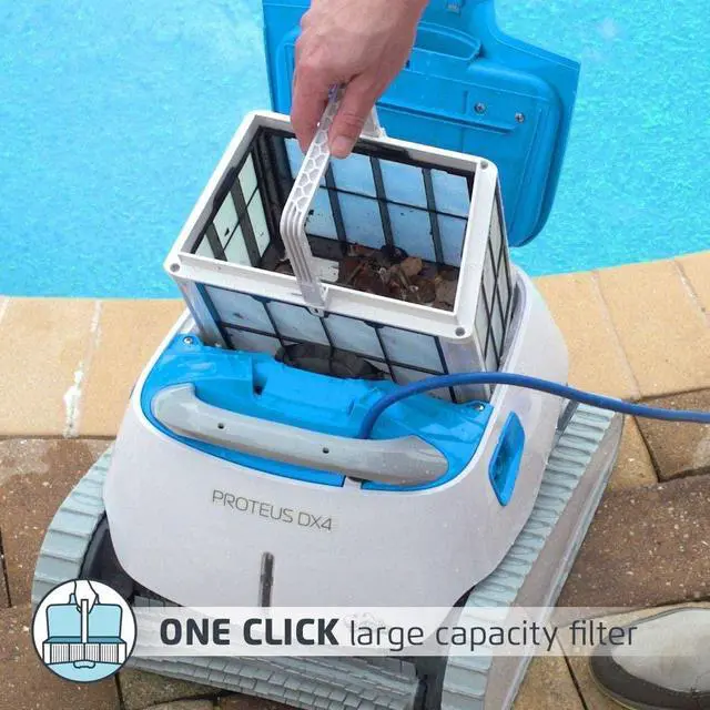 Alt view image 6 of 7 - DOLPHIN Proteus Automatic Robotic Pool Cleaner with Exceptional Cleaning Power, Ideal for Swimming Pools up to 50 Feet