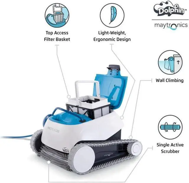 Alt view image 2 of 7 - DOLPHIN Proteus Automatic Robotic Pool Cleaner, The Quick and Easy Way to a Clean Pool, Ideal for In - ground Swimming Pools up to 33 Feet