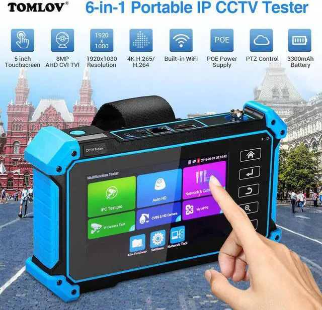 Alt view image 4 of 7 - 5" HD 8MP IP CCTV Camera Tester AHD CVI TVI Security Monitor Test 4K H.265 Video