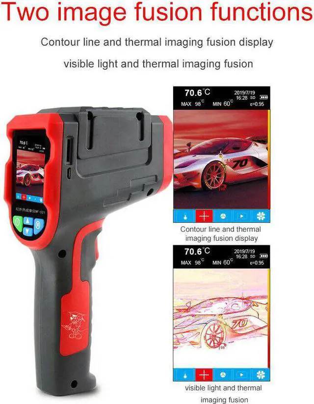 Alt view image 3 of 7 - Infrared Thermal Temperature Imager Camera With 8GB Heating Detector