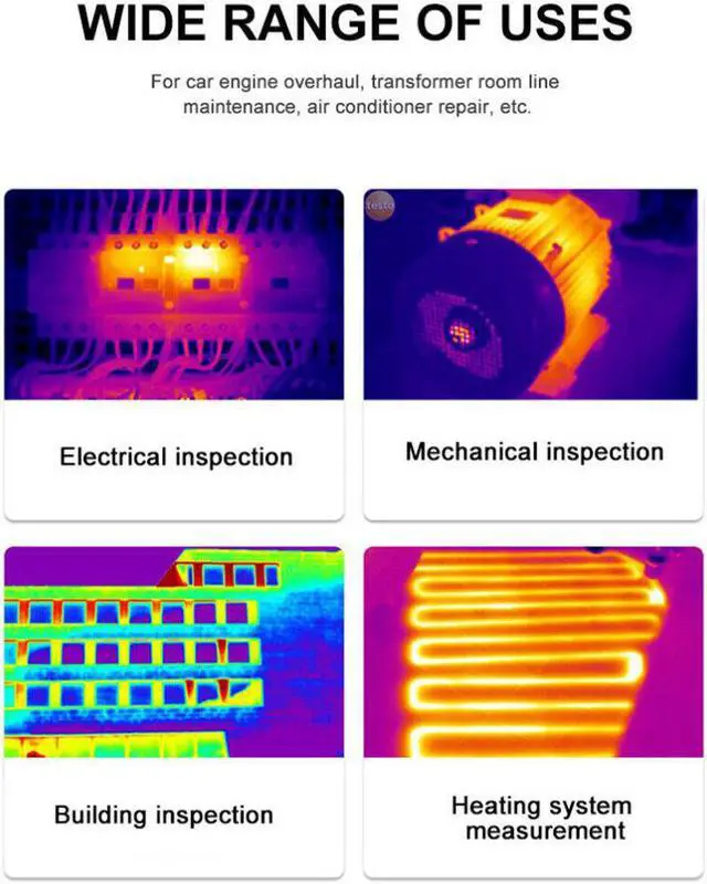 Alt view image 5 of 7 - Infrared Thermal Temperature Imager Camera With 8GB Heating Detector