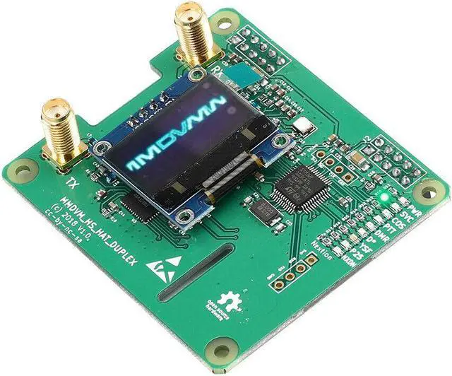 Alt view image 4 of 4 - Duplex MMDVM ADF7021 Hotspot Support D-Star DMR P25 YSF Pi+ OLED Rev 1.3 Antenna
