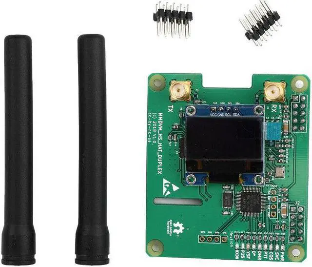 Alt view image 2 of 4 - Duplex MMDVM ADF7021 Hotspot Support D-Star DMR P25 YSF Pi+ OLED Rev 1.3 Antenna