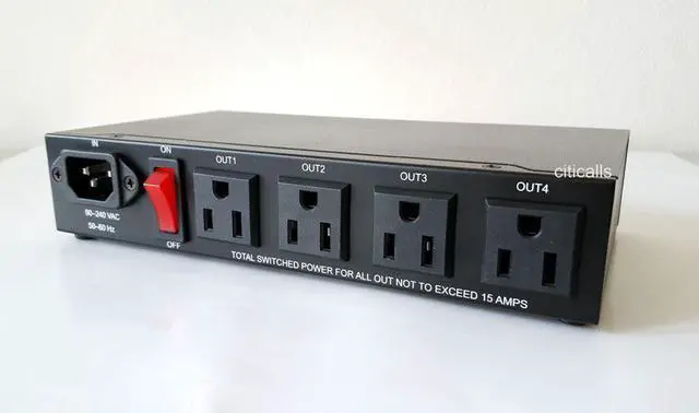 Alt view image 2 of 2 - IP9258T 4 Port Built-In Web AC Power Network Switch Controller Distribution Unit
