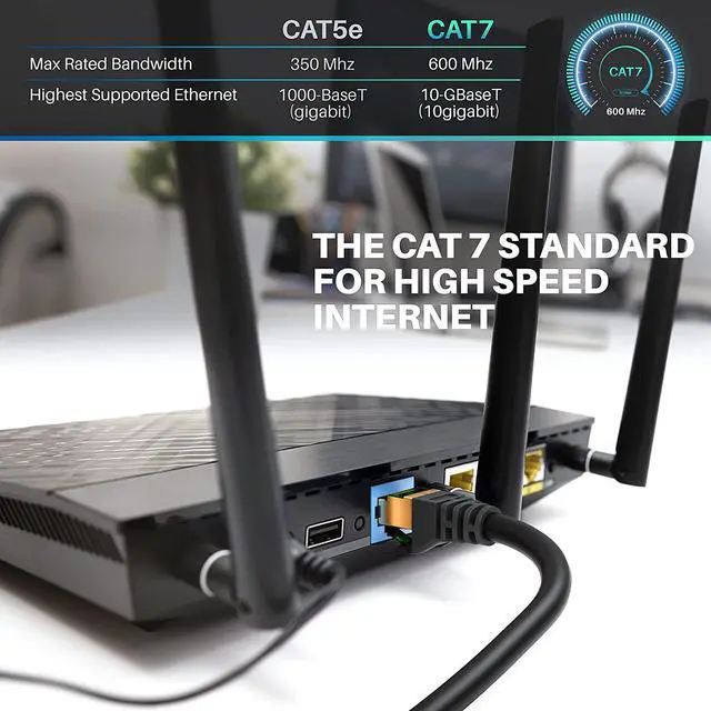 Alt view image 7 of 7 - Cat7 Outdoor Ethernet Cable (100ft) SFTP Shielded Foil Twisted Pair, Pure Copper, LLDPE, Waterproof, Direct Burial, In-Ground, UV Resistant, POE, Network, LAN, Internet, Cat 7-100 Feet