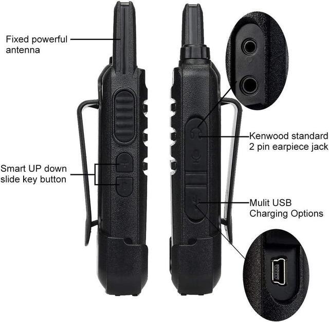Retevis RT22 Walkie Talkies Mini, Rechargeable Two Way Radio Long Range,  Way Radio Small, Portable VOX, for Business Commercial Work School Church  Restaurant (20 Pack,Black)