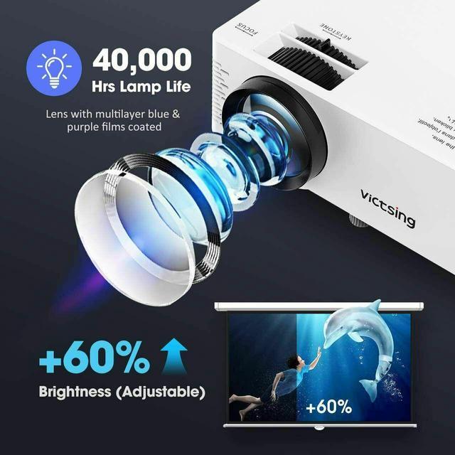 VictSing Video Bluetooth Projector deals