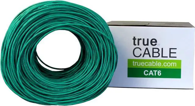 Alt view image 2 of 5 - Cat6 Plenum (CMP), 1000ft, Green, 23AWG 4 Pair Solid Bare Copper, 550MHz, PoE++ (4PPoE), ETL Listed, Unshielded Twisted Pair (UTP), Bulk Ethernet Cable