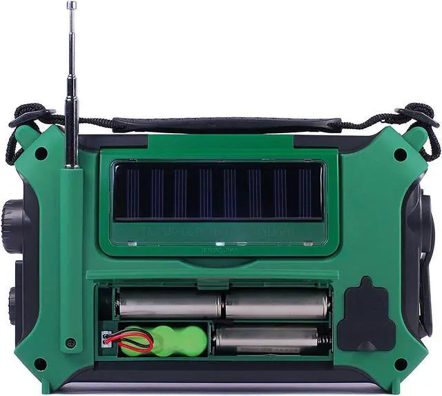 Alt view image 2 of 3 - Kaito KA500 AM FM Shortwave Dynamo Solar Crank Emergency Weather Radio Green