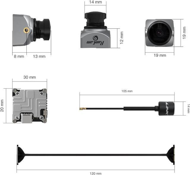 Alt view image 6 of 7 - Link FPV AIR Unit Kit with Phoenix HD 720p60fps Micro Night Vision Camera Digital FPV VTX System for RC Hobby FPV Drone Compatible with Caddx Polar Vista DJI FPV Goggles